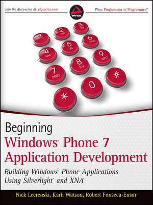 cover image of Beginning Windows Phone 7 Application Development